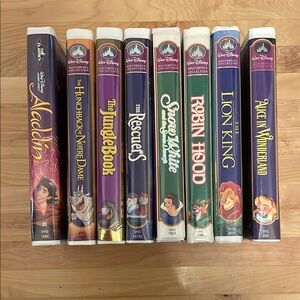 Vintage Disney Cartoons Classic VHS Collection of 8